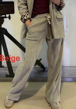 ESViViD Cord-Hosen,  beige und rosa/ malve